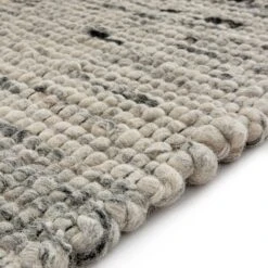 Indra Dark Grey Handwoven Wool Runner -Daals KI INDRA RUG DKGREY RUNNER detail2