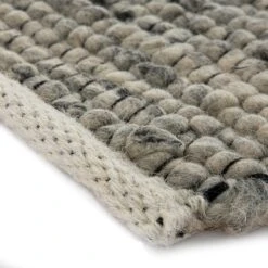 Indra Dark Grey Handwoven Wool Rug -Daals KI INDRA RUG DKGREY detail3