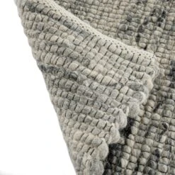 Indra Dark Grey Handwoven Wool Rug -Daals KI INDRA RUG DKGREY detail5