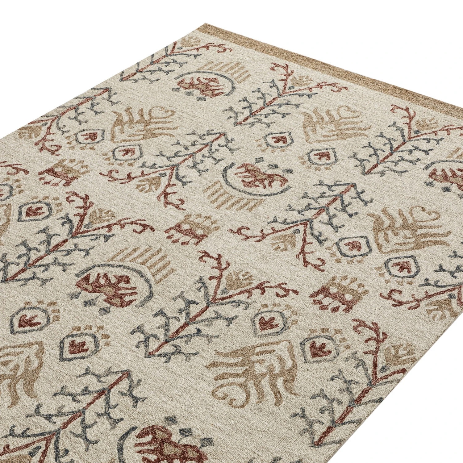 Kadiri Ikat Hand Tufted Wool Rug 4 Kadiri Ikat Hand Tufted Wool Rug - Image 4