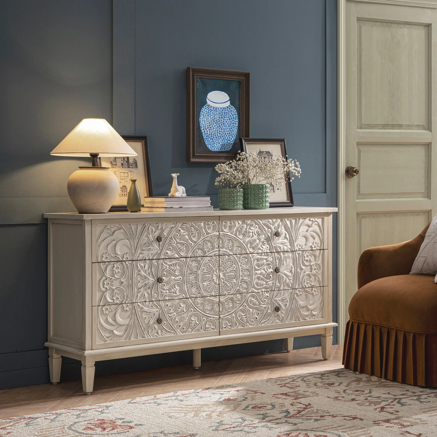 Kadiri Ikat Hand Tufted Wool Rug 3 Kadiri Ikat Hand Tufted Wool Rug - Image 3