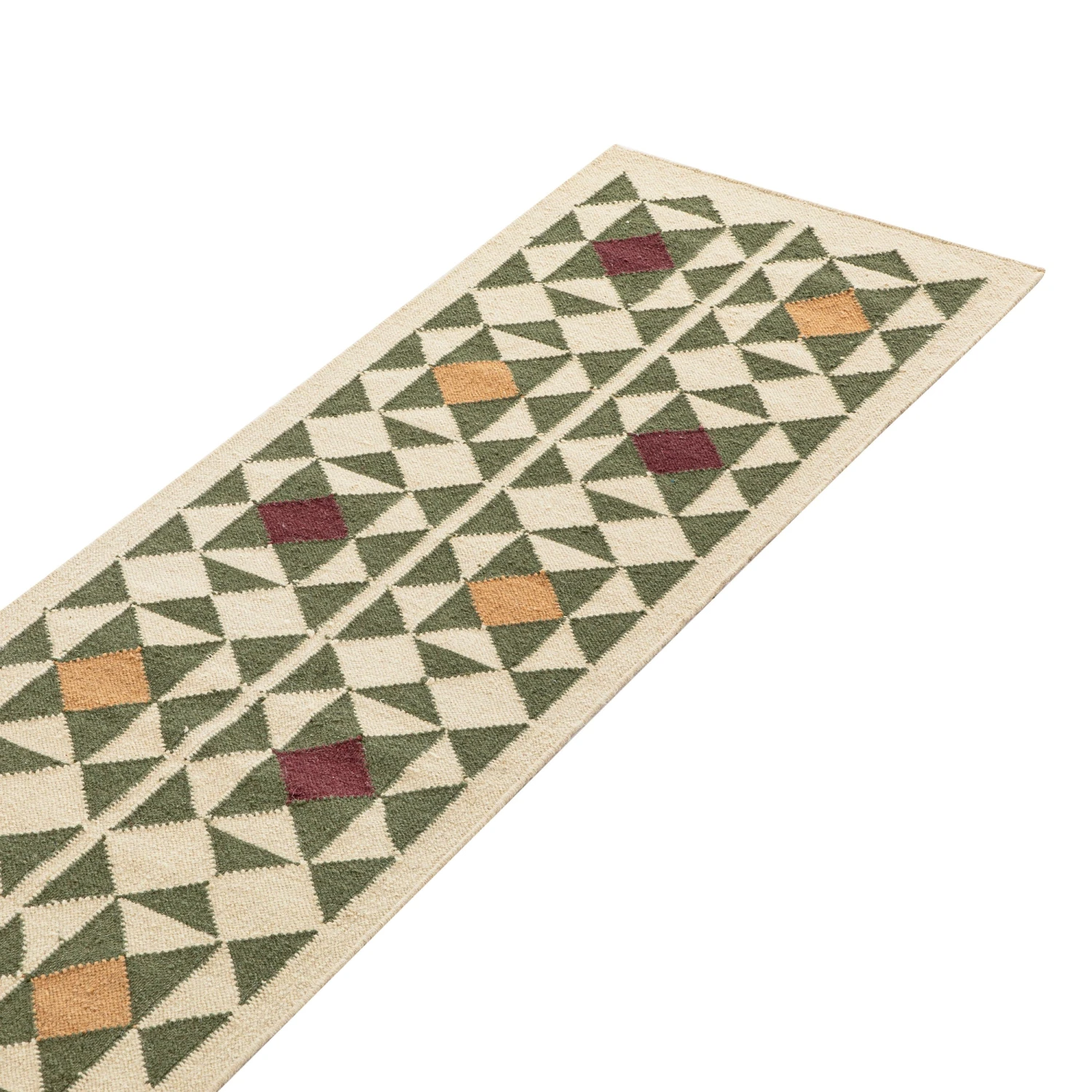 Kamala Geometric Handwoven Wool Runner 2 Kamala Geometric Handwoven Wool Runner - Image 2