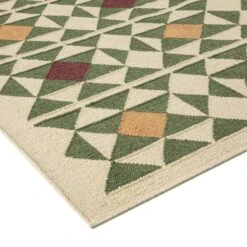 Kamala Geometric Handwoven Wool Rug -Daals KI KAMALA RUG detail2