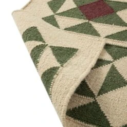 Kamala Geometric Handwoven Wool Rug -Daals KI KAMALA RUG detail3