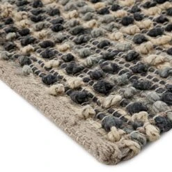 Kansas Bobble Grey Hemp & Cotton Handwoven Rug 10 Kansas Bobble Grey Hemp & Cotton Handwoven Rug -Daals KI KANSAS RUG detail2