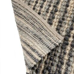 Kansas Bobble Grey Hemp & Cotton Handwoven Rug 13 Kansas Bobble Grey Hemp & Cotton Handwoven Rug -Daals KI KANSAS RUG detail5