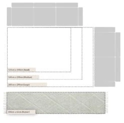 Lexi Hand Tufted New Zealand Wool Runner -Daals KI LEXI RUNNER CHART