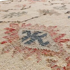 Matalya Kilim Handwoven Wool & Jute Cream Round Rug -Daals KI MATALYA RUG KILIM ROUND detail3