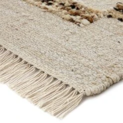 Noa Linear Cream Handwoven Wool Runner -Daals KI NOA RUG RUNNER detail3