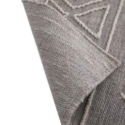 Nyla Aztec Indoor Outdoor Handwoven Steel Grey Rug -Daals KI NYLA RUG PET detail4