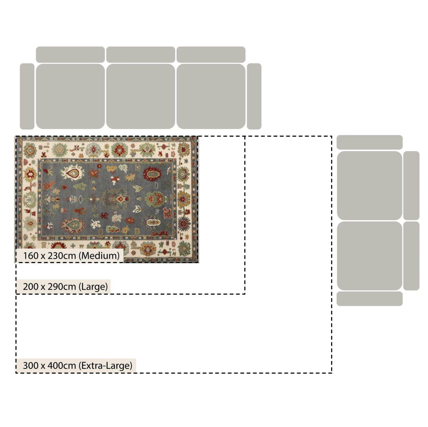 Premium Hand-Knotted Heritage Collection Oushak Enchanted Floral New Zealand Wool Rug 3 Premium Hand-Knotted Heritage Collection Oushak Enchanted Floral New Zealand Wool Rug - Image 3