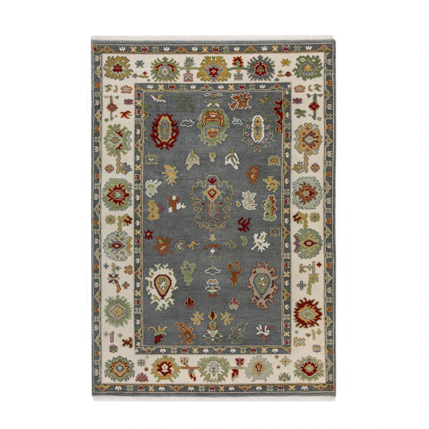 Premium Hand-Knotted Heritage Collection Oushak Enchanted Floral New Zealand Wool Rug 1 Premium Hand-Knotted Heritage Collection Oushak Enchanted Floral New Zealand Wool Rug