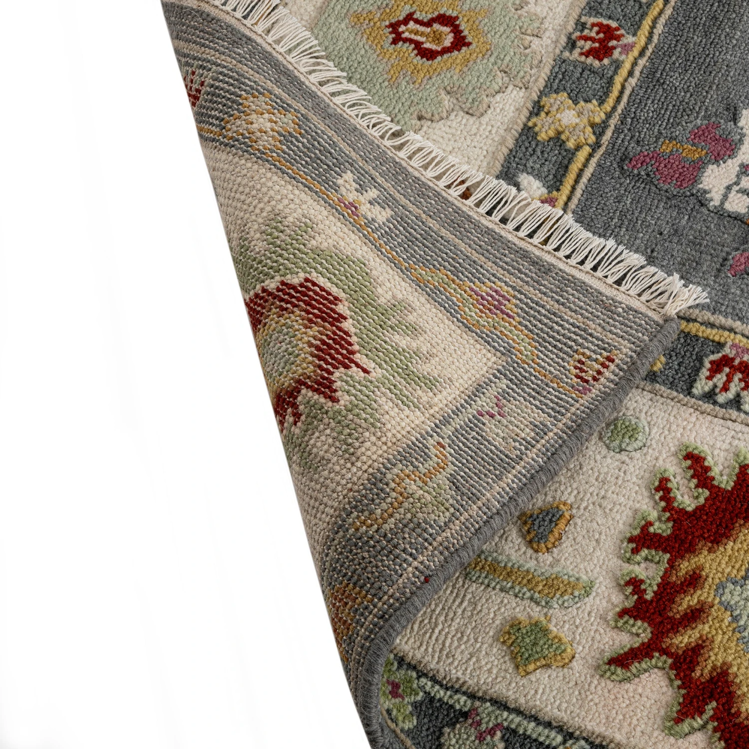 Premium Hand-Knotted Heritage Collection Oushak Enchanted Floral New Zealand Wool Rug 6 Premium Hand-Knotted Heritage Collection Oushak Enchanted Floral New Zealand Wool Rug - Image 6