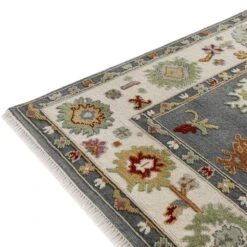 Premium Hand-Knotted Heritage Collection Oushak Enchanted Floral New Zealand Wool Rug 14 Premium Hand-Knotted Heritage Collection Oushak Enchanted Floral New Zealand Wool Rug -Daals KI OUSHAK RUG detail3
