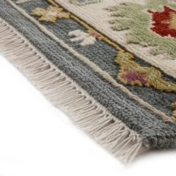 Premium Hand-Knotted Heritage Collection Oushak Enchanted Floral New Zealand Wool Rug 11 Premium Hand-Knotted Heritage Collection Oushak Enchanted Floral New Zealand Wool Rug -Daals KI OUSHAK RUG detail4