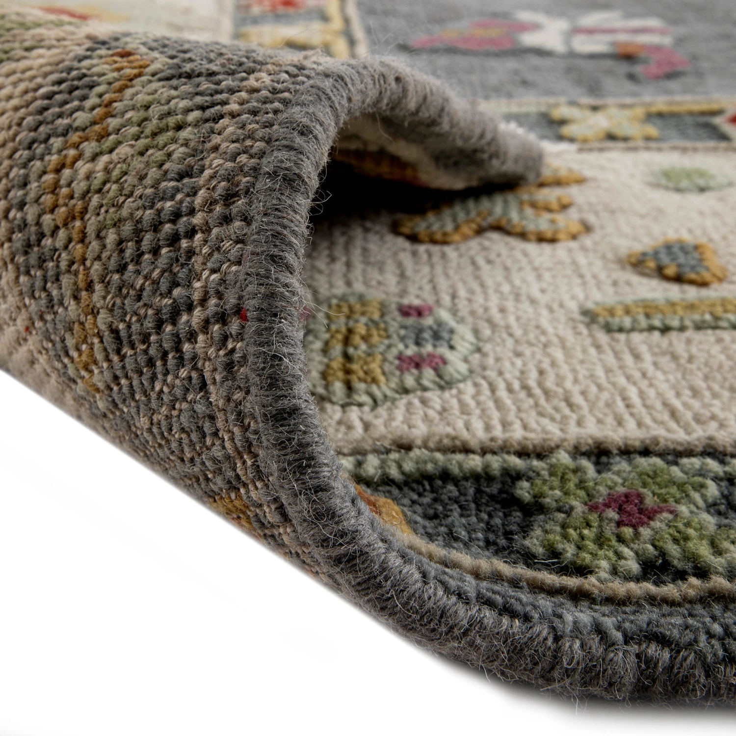 Premium Hand-Knotted Heritage Collection Oushak Enchanted Floral New Zealand Wool Rug 5 Premium Hand-Knotted Heritage Collection Oushak Enchanted Floral New Zealand Wool Rug - Image 5