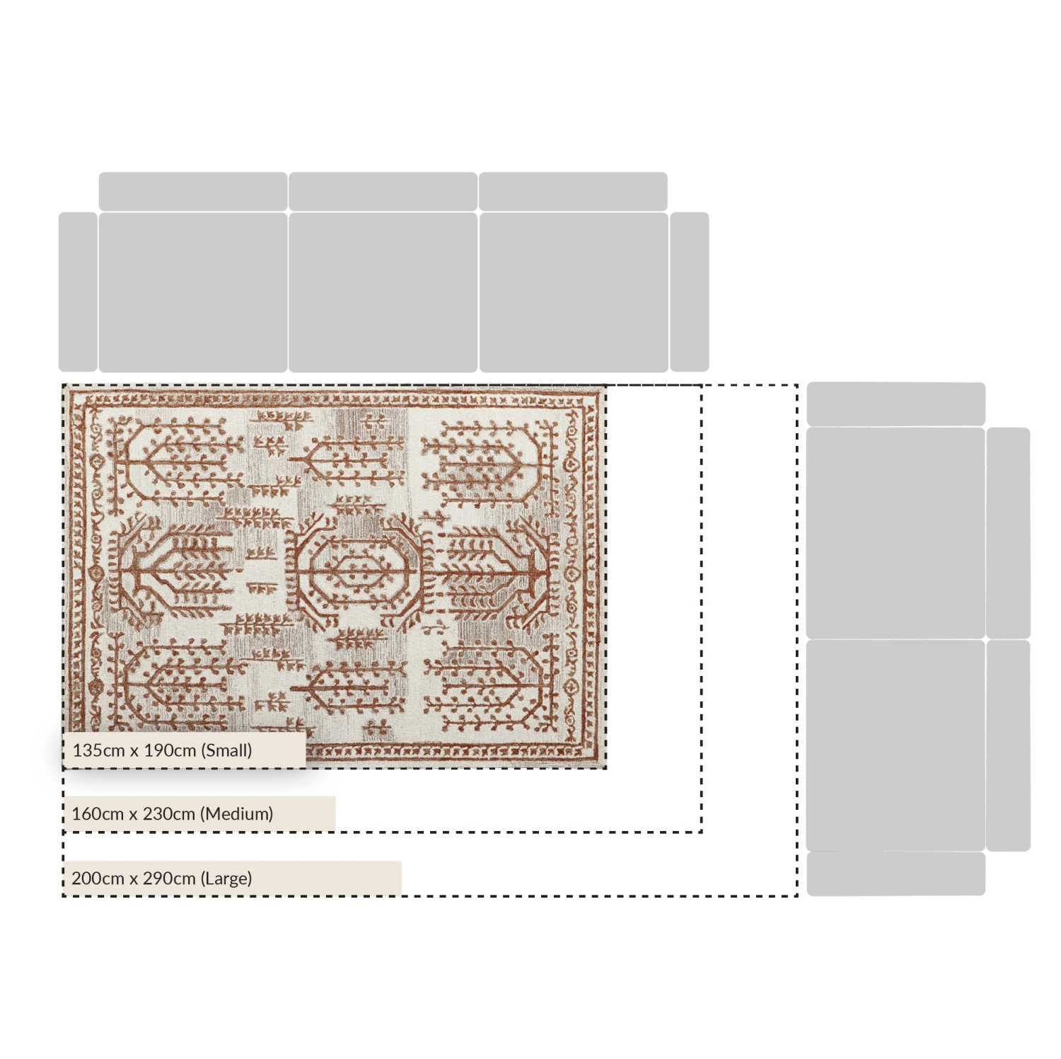 Varanasi Traditional Hand Tufted Wool Rug 4 Varanasi Traditional Hand Tufted Wool Rug - Image 4