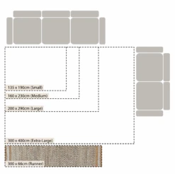 Kerala Variegated Wool And Jute Hand Braided Runner -Daals KI VARJUTE RUNNER CHART