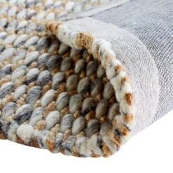 Kerala Variegated Wool And Jute Hand Braided Runner -Daals KI VARJUTE RUNNER detail4