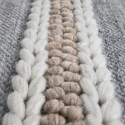 Villa Stripe Indoor Outdoor Handwoven Grey Rug -Daals KI VILLA RUG detail3