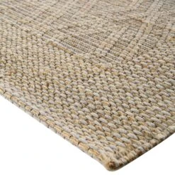 Cambria Wool And Jute Handwoven Patterned Rectangular Rug -Daals KI WJUTE RUG detail2