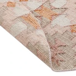 Yasmin Kilim Pink Handwoven Wool & Jute Round Rug -Daals KI YASMIN RUG KILIM ROUND detail3