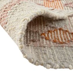 Yasmin Kilim Pink Handwoven Wool & Jute Rug -Daals KI YASMIN RUG KILIM detail4