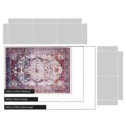 Kashmir Distressed Printed Rug 140 X 200 Cm -Daals Kashmir b28ee563 2bb8 4551 82f1 c6266fcdccf1