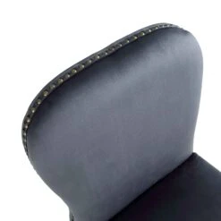 Stanway Set Of 2 Grey Velvet Dining Chairs 18 Stanway Set Of 2 Grey Velvet Dining Chairs -Daals LW DCH 043 DARKGREYVEL 2P detail1