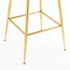 Kylie Set Of 2 Pink Plush Shaggy Faux Fur Bar Stools -Daals MB222PINKPLUSH P scene3