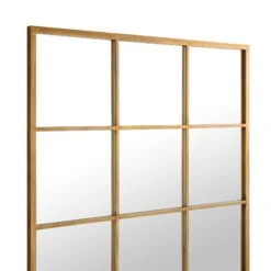 Chardwell Full Length Industrial Metal Window Mirror 180 X 100 Cm, Antique Gold Effect -Daals MIRR 005 GOLD detail1