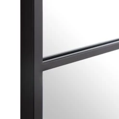 Herbert Industrial Metal Window Mirror 120 X 120 Cm, Black -Daals MIRR 017 BLACK detail1