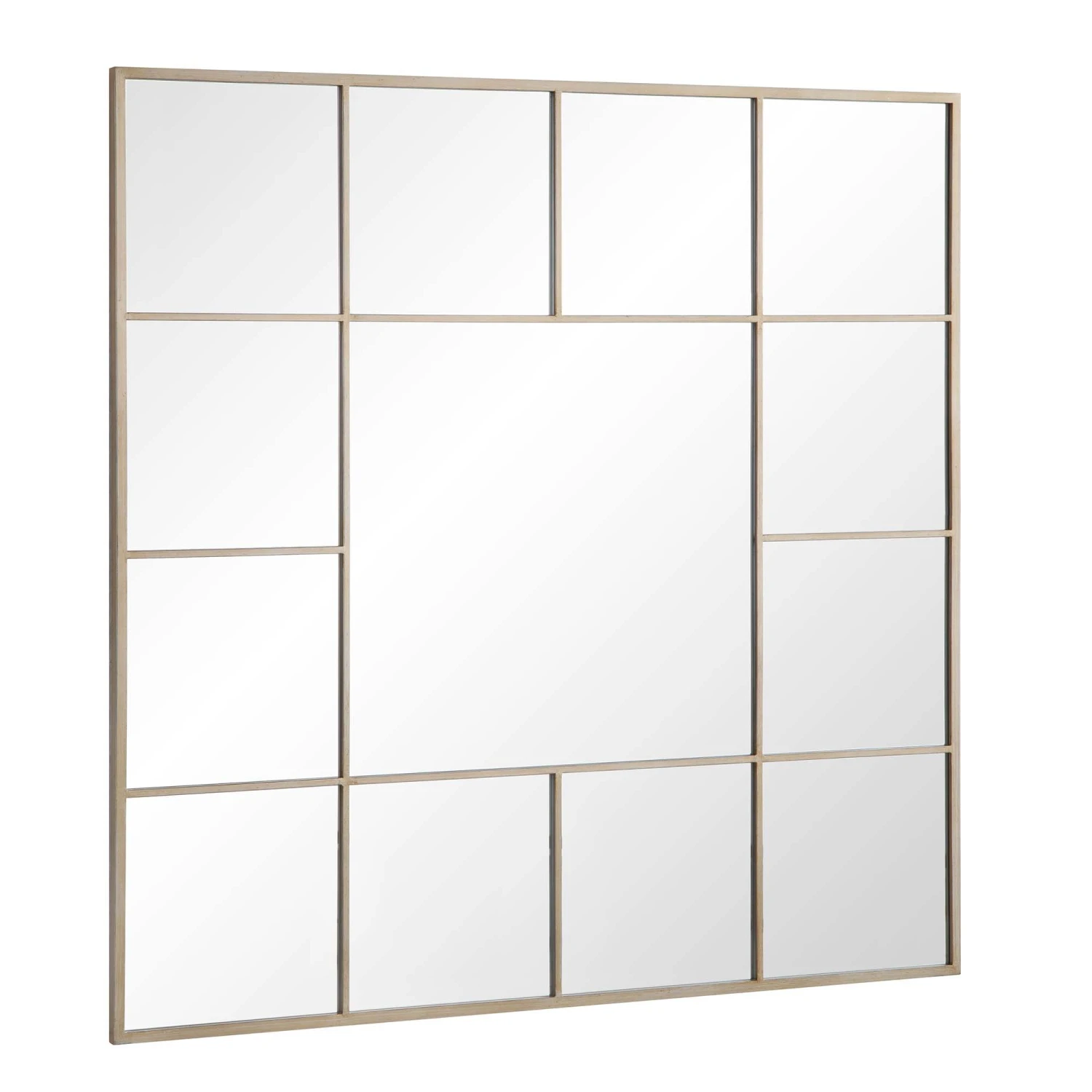 Herbert Industrial Metal Window Mirror 120 X 120 Cm, Antique Silver Effect 4 Herbert Industrial Metal Window Mirror 120 X 120 Cm, Antique Silver Effect - Image 4