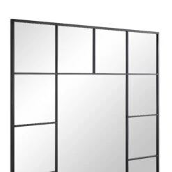 Herbert Full Length Metal Frame Window Mirror 180 X 120 Cm, Black 13 Herbert Full Length Metal Frame Window Mirror 180 X 120 Cm, Black -Daals MIRR 019 BLACK detail1