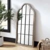 Southam Arched Full Length Wooden Frame Window Mirror 160 X 76 Cm
