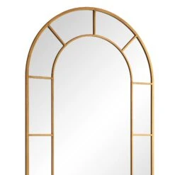 Beaumont Arched Full Length Metal Frame Mirror 178 X 76 Cm, Antique Gold Effect -Daals MIRR 029 GOLD detail1
