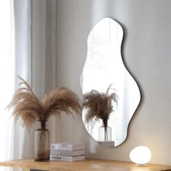 Bala Irregular Shaped Frameless Pond Mirror 100 X 60 Cm