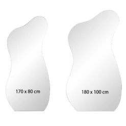 Bala Irregular Shaped Frameless Full Length Pond Mirror 170 X 80 Cm -Daals MIRR 032 034 group sizecompare CHART