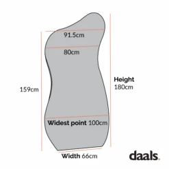 Bala Irregular Shaped Frameless Extra Large Full Length Pond Mirror 180 X 100 Cm -Daals MIRR 034 CHART