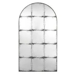 Bibury Antiqued Full Length Mirror Arched 180 X 100 Cm -Daals MIRR 043 BLACK WB1