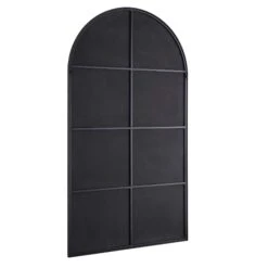 Bibury Antiqued Full Length Mirror Arched 180 X 100 Cm -Daals MIRR 043 BLACK WB3