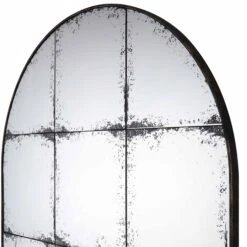 Bibury Antiqued Full Length Mirror Arched 180 X 100 Cm -Daals MIRR 043 BLACK detail1