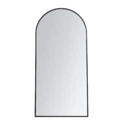 Dina Freestanding Arched Full Length Metal Frame Mirror 160 X 76 Cm, Black -Daals MIRR 049 BLACK WB2