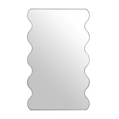 Luisa Wavy Curved Full Length Mirror 180 X 110 Cm, Black -Daals MIRR 050 BLACK WB1