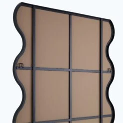 Luisa Wavy Curved Full Length Mirror 180 X 110 Cm, Black -Daals MIRR 050 BLACK detail2