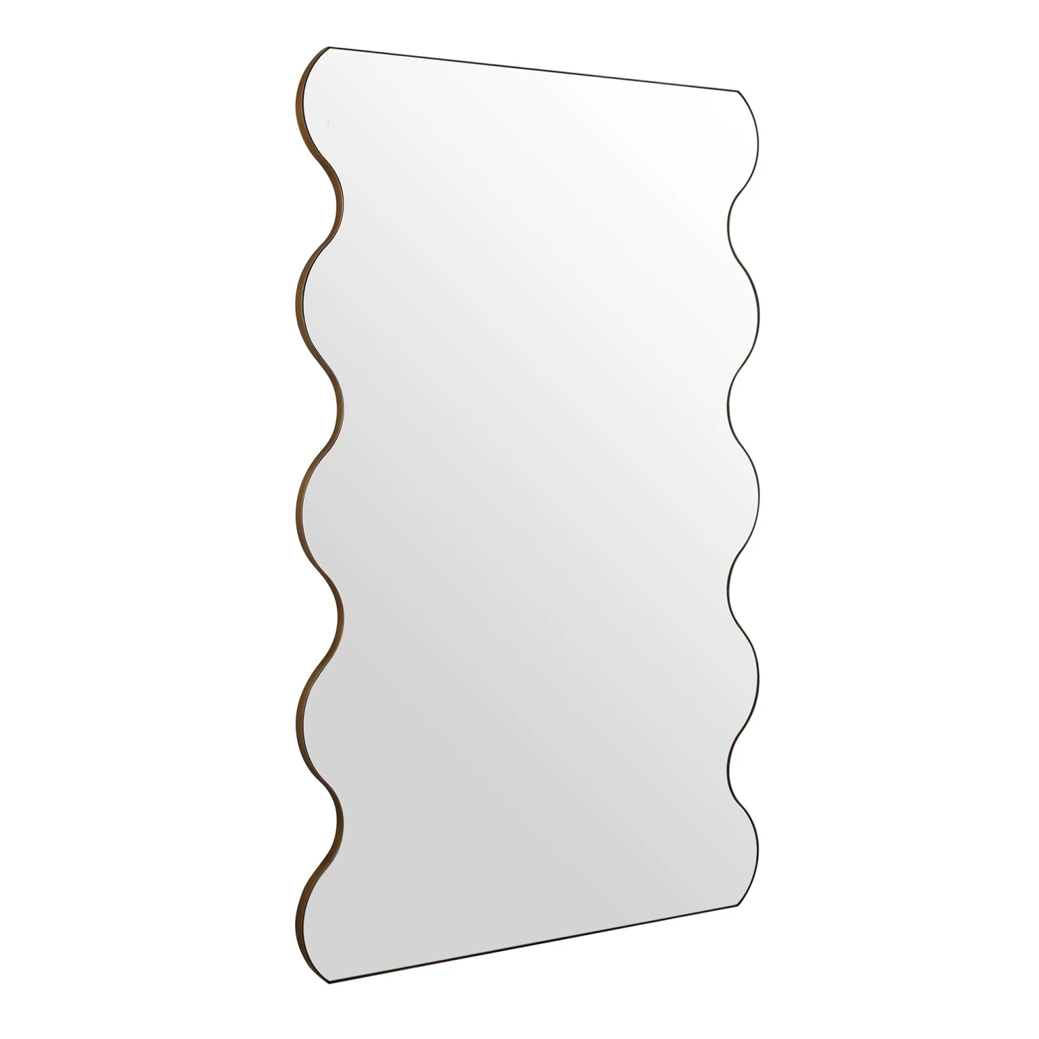 Luisa Wavy Curved Full Length Mirror 180 X 110 Cm, Gold 4 Luisa Wavy Curved Full Length Mirror 180 X 110 Cm, Gold - Image 4