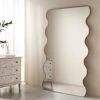 Luisa Wavy Curved Full Length Mirror 180 X 110 Cm, Gold