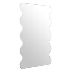 Luisa Wavy Curved Full Length Mirror 180 X 110 Cm, White -Daals MIRR 050 WHITE WB2
