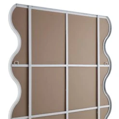 Luisa Wavy Curved Full Length Mirror 180 X 110 Cm, White -Daals MIRR 050 WHITE detail2