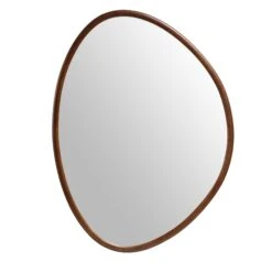 Edo Irregular Pebble Large Wooden Mirror 160 X 120 Cm, Walnut -Daals MIRR 073 WALNUT WB1